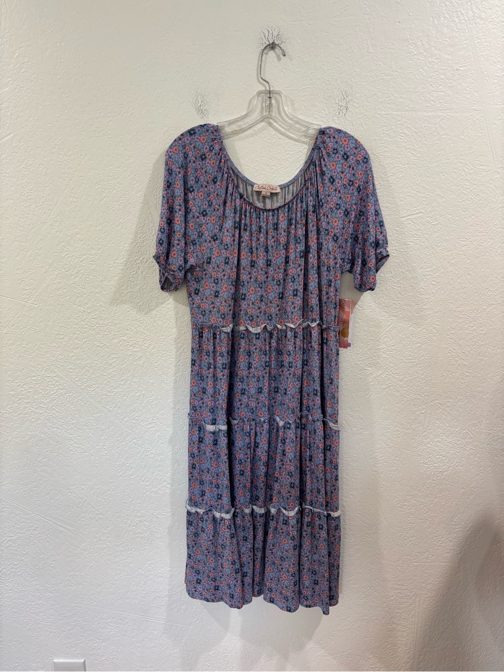 NWT! Coastal Comfort Ditsy Floral Tiered Peasant Dress